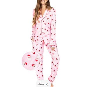 Tipsy Elves Pink Santa Pajama Set